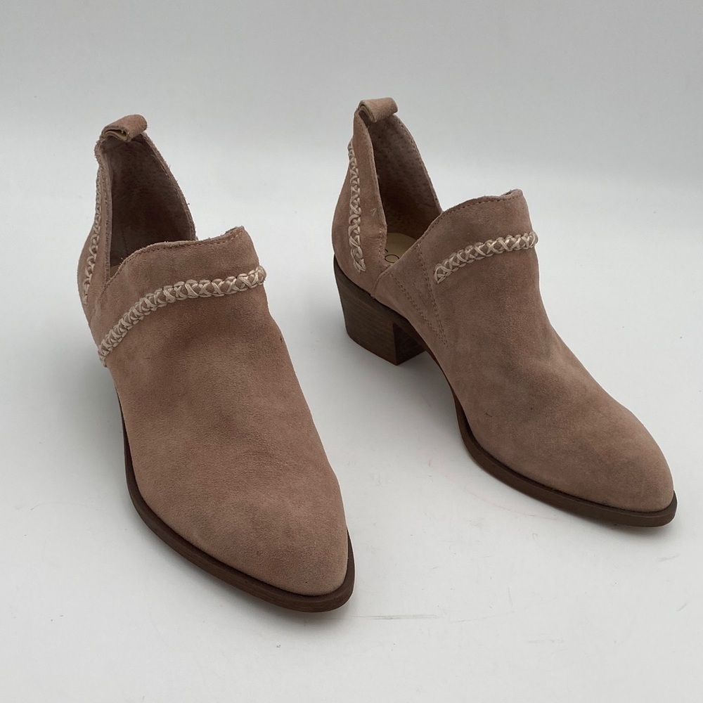 Sole Society Suede Ankle Booties Blush suede women 9.5M casual festival office